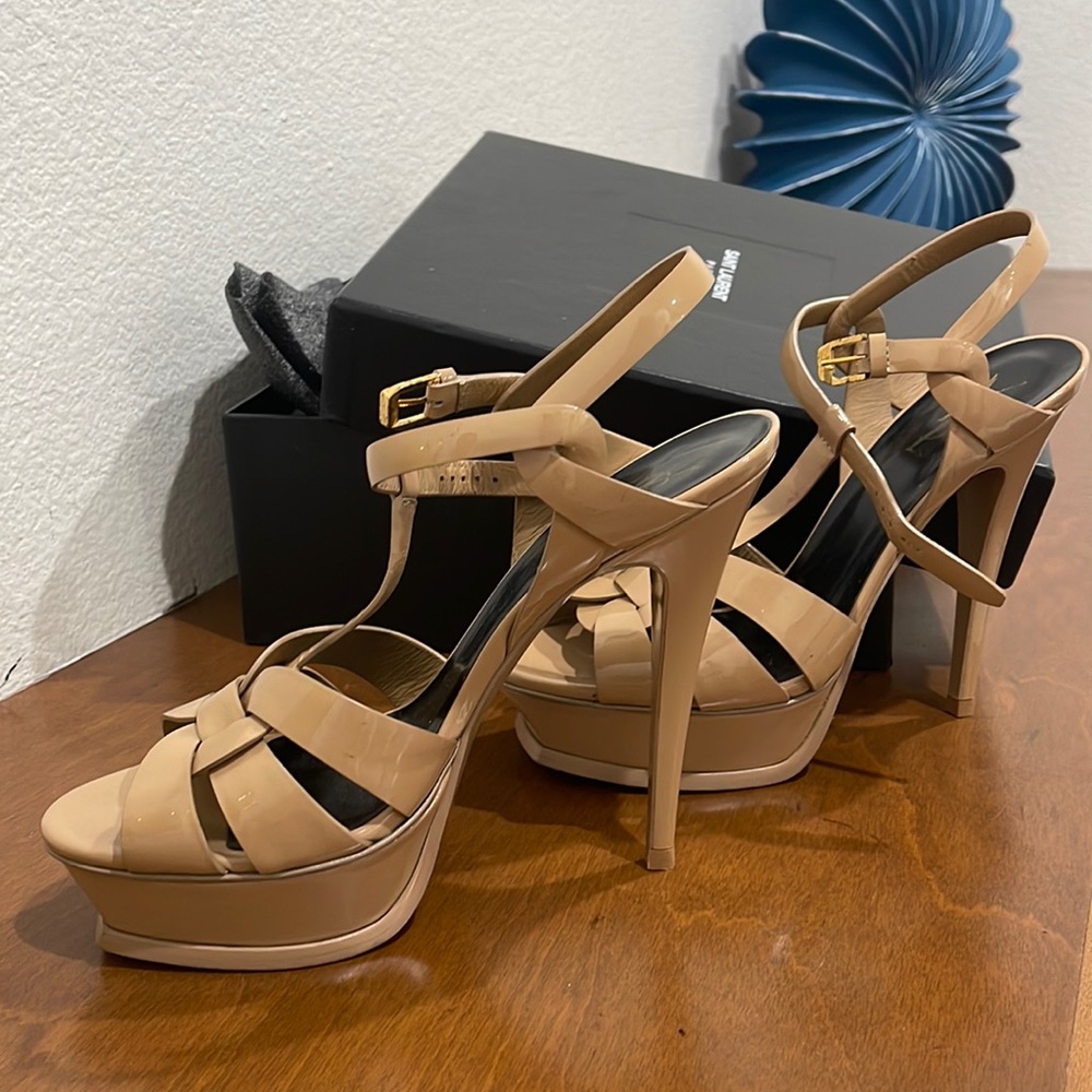 105MM TRIBUTE SAINT LAURENT,NUDE/CREAM